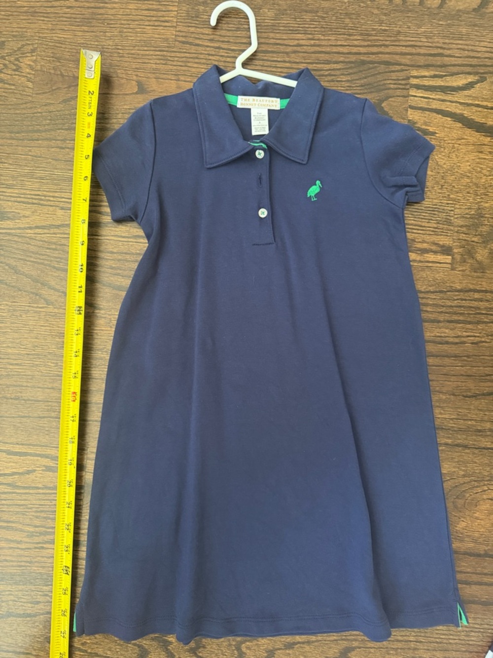The Beaufort Bonnet Company Navy Polo Dress with Green Logo